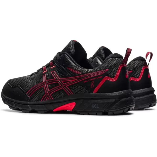 imageASICS Mens GelVenture 8 Running ShoesBlackElectric Red