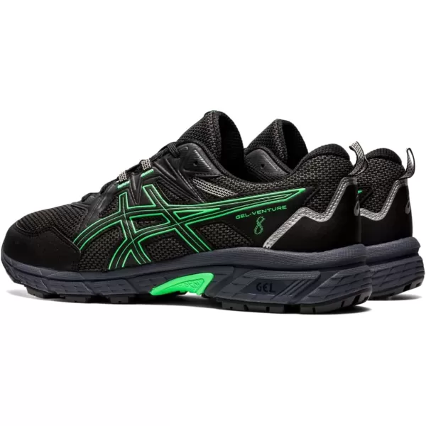 imageASICS Mens GelVenture 8 Running ShoesBlackNew Leaf