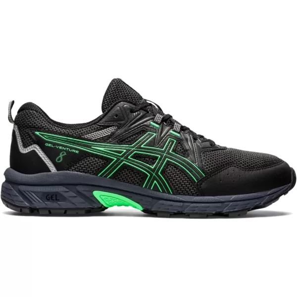imageASICS Mens GelVenture 8 Running ShoesBlackNew Leaf