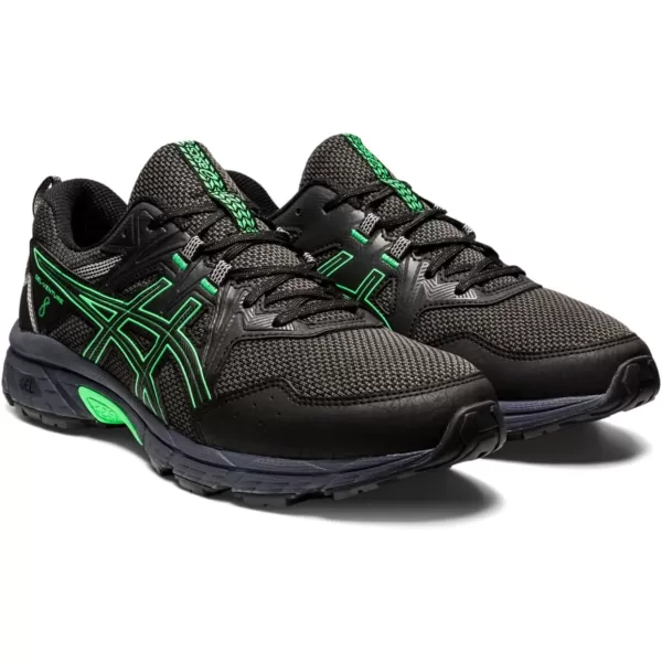 imageASICS Mens GelVenture 8 Running ShoesBlackNew Leaf