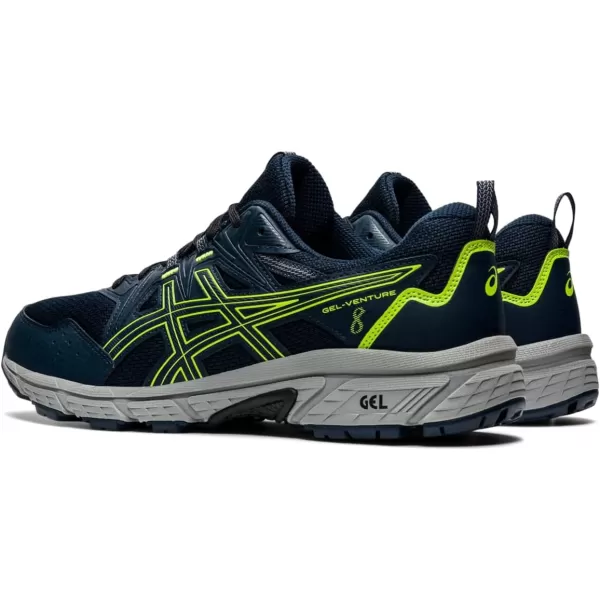 imageASICS Mens GelVenture 8 Running ShoesFrench BlueHazard Green