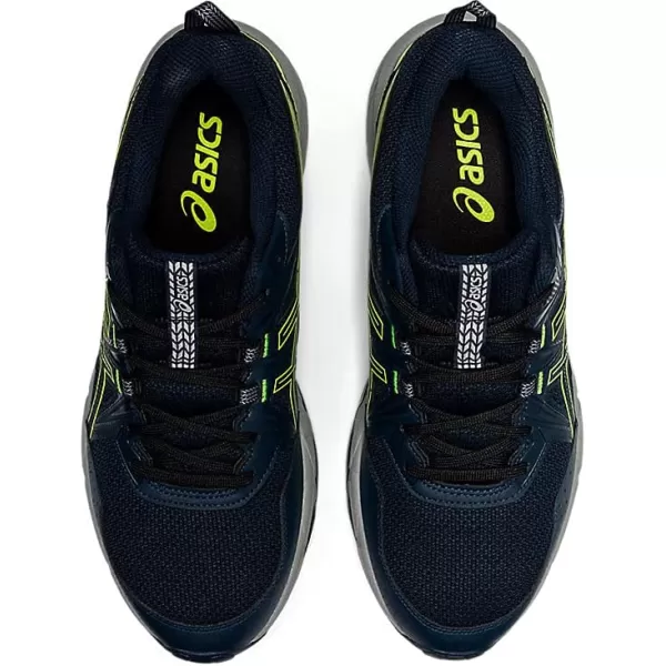 imageASICS Mens GelVenture 8 Running ShoesFrench BlueHazard Green