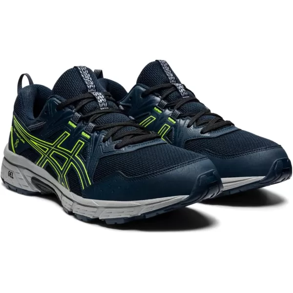 imageASICS Mens GelVenture 8 Running ShoesFrench BlueHazard Green