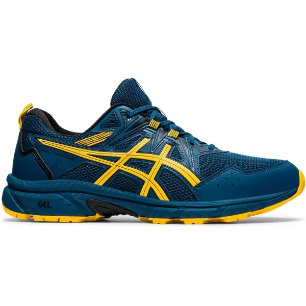 imageASICS Mens GelVenture 8 Running ShoesMako BlueSaffron