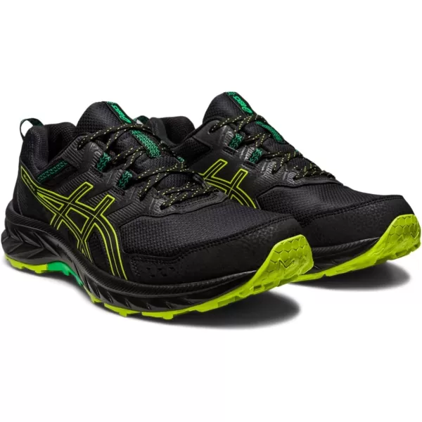 imageASICS Mens GelVenture 9 ShoesBlackLime Zest
