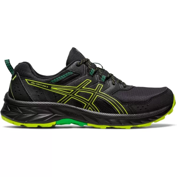 imageASICS Mens GelVenture 9 ShoesBlackLime Zest