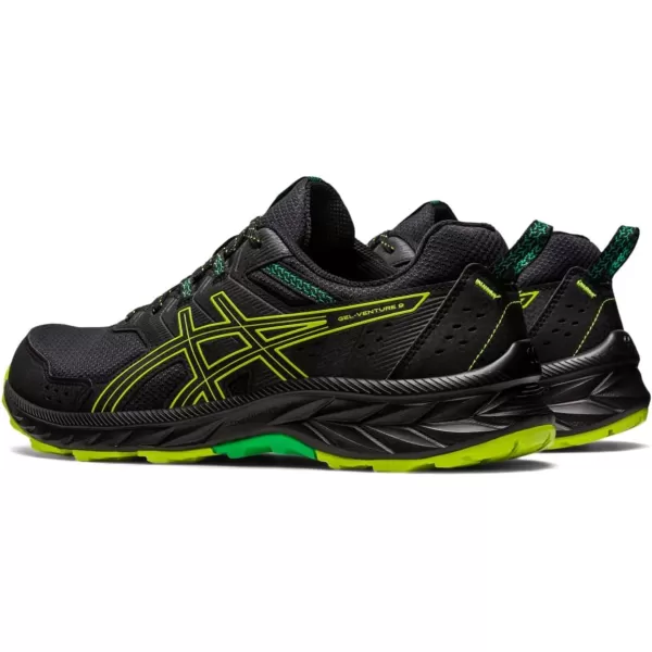 imageASICS Mens GelVenture 9 ShoesBlackLime Zest