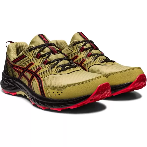 imageASICS Mens GelVenture 9 ShoesOlive OilElectric Red