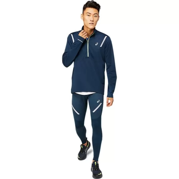 imageASICS Mens LITEShow Winter 12 Zip TOP Running ApparelFrench Blue