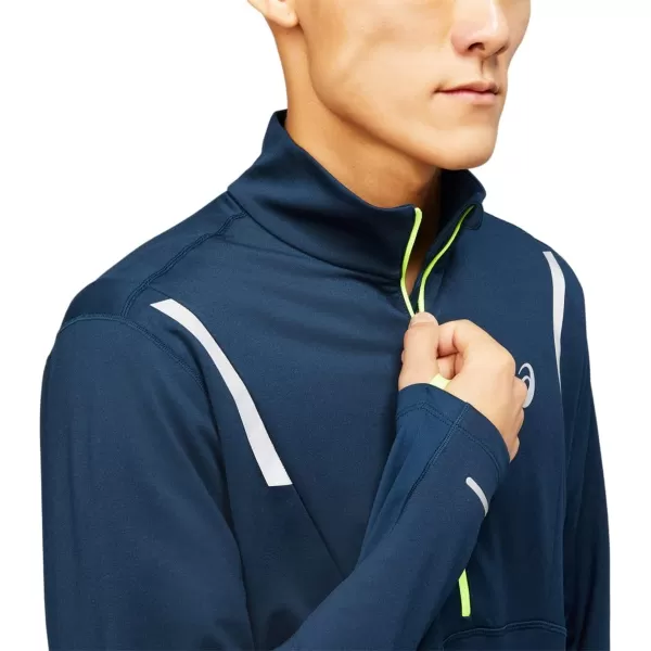 imageASICS Mens LITEShow Winter 12 Zip TOP Running ApparelFrench Blue