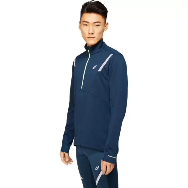 imageASICS Mens LITEShow Winter 12 Zip TOP Running ApparelFrench Blue