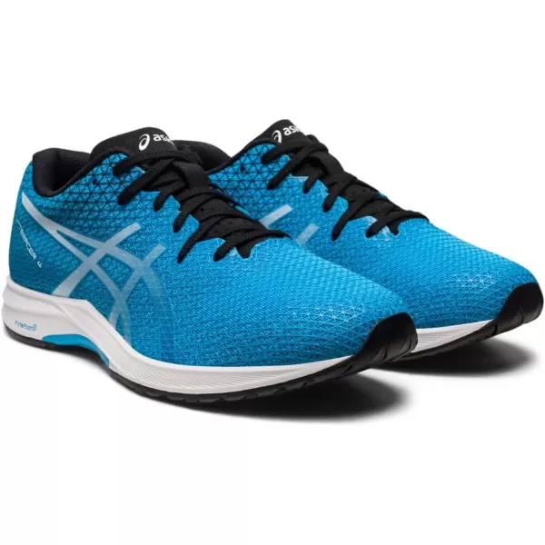 imageASICS Mens LYTERACER 4 Running Shoes 7 BlackClassic RED85 Island BlueWhite