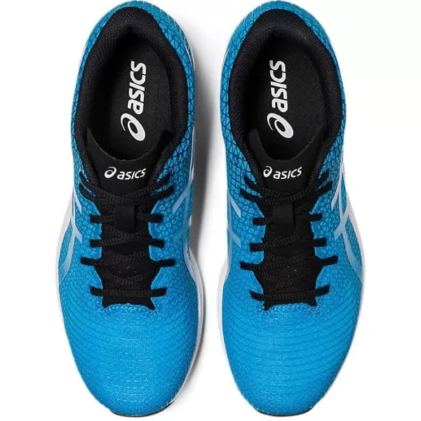 imageASICS Mens LYTERACER 4 Running Shoes 7 BlackClassic RED85 Island BlueWhite