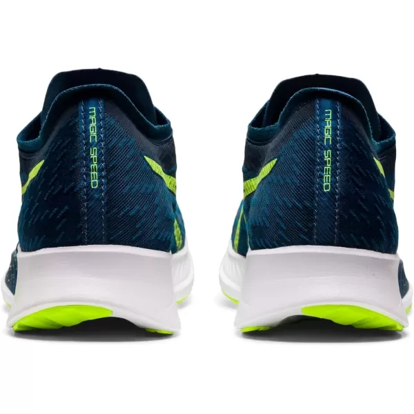 imageASICS Mens Magic Speed Running ShoesMako BlueHazard Green