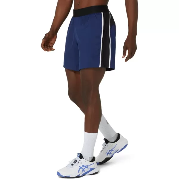 imageASICS Mens Match 7IN Short Tennis ApparelBlue Expanse