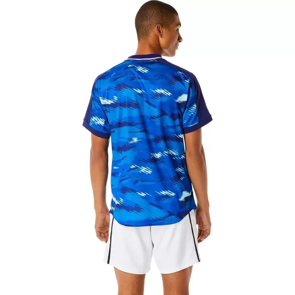 imageASICS Mens Match Graphic Short Sleeve TOP ApparelDive Blue