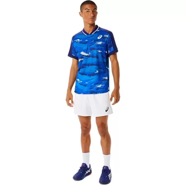 imageASICS Mens Match Graphic Short Sleeve TOP ApparelDive Blue