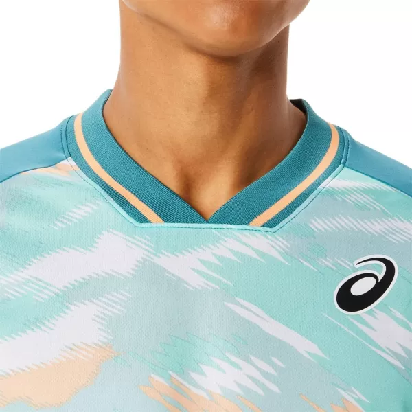 imageASICS Mens Match Graphic Short Sleeve TOP ApparelMisty Pine