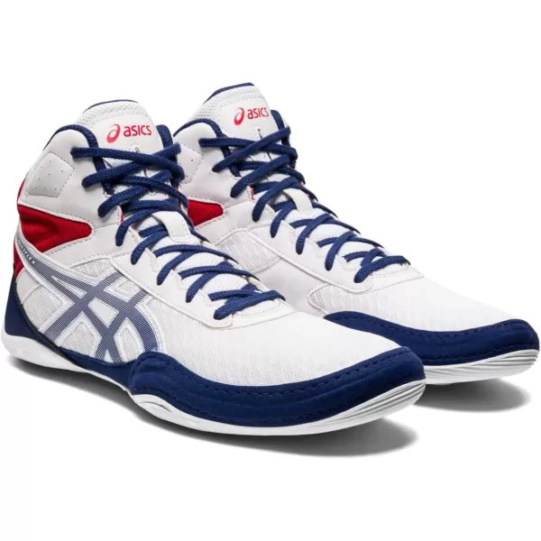 imageASICS Mens Matflex 6 Wrestling ShoesWhiteDeep Ocean