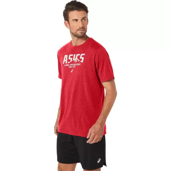 imageASICS Mens Mens 1977 MTN TEE Training ApparelClassic Red Heather