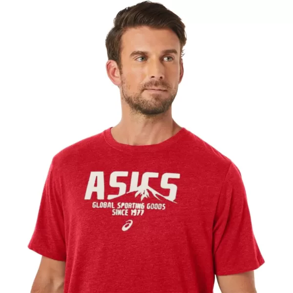 imageASICS Mens Mens 1977 MTN TEE Training ApparelClassic Red Heather