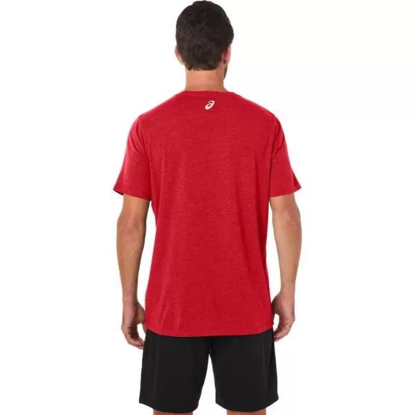 imageASICS Mens Mens 1977 MTN TEE Training ApparelClassic Red Heather