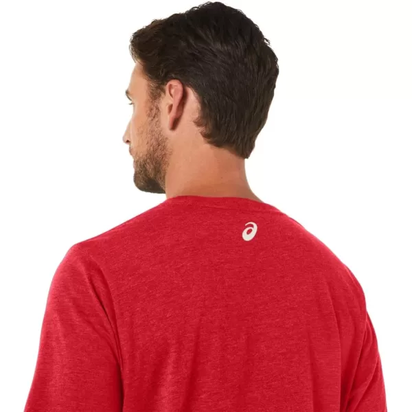 imageASICS Mens Mens 1977 MTN TEE Training ApparelClassic Red Heather