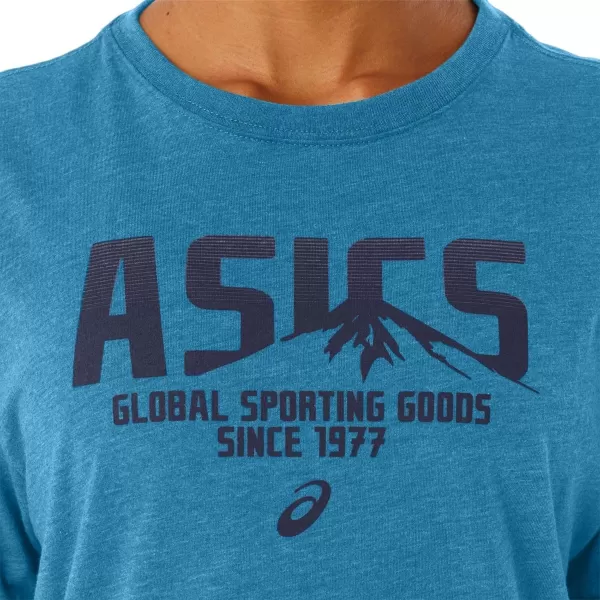 imageASICS Mens Mens 1977 MTN TEE Training ApparelIsland Blue Heather