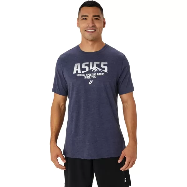 imageASICS Mens Mens 1977 MTN TEE Training ApparelPeacoat Heather