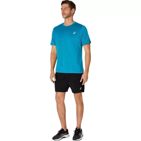 imageASICS Mens Mens Short Sleeve PERF TOP ApparelTeal Blue