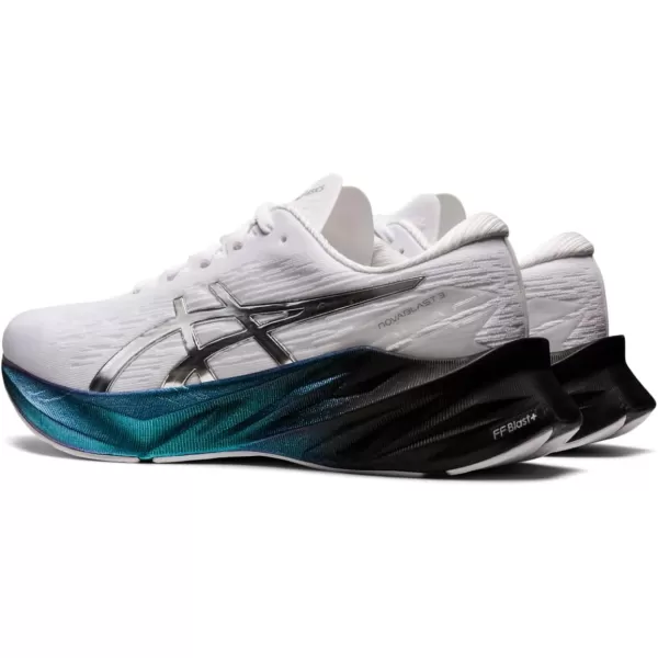 imageASICS Mens NOVABLAST 3 Running ShoesWhitePure Silver