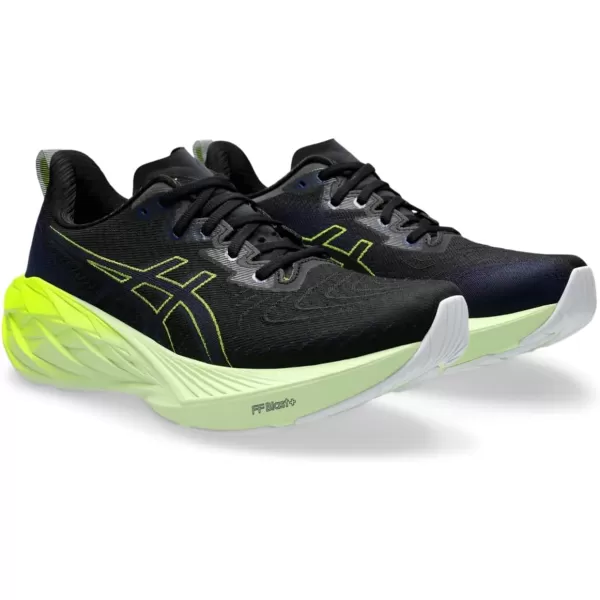 imageASICS Mens NOVABLAST 4 Running ShoeBlackBlue Expanse