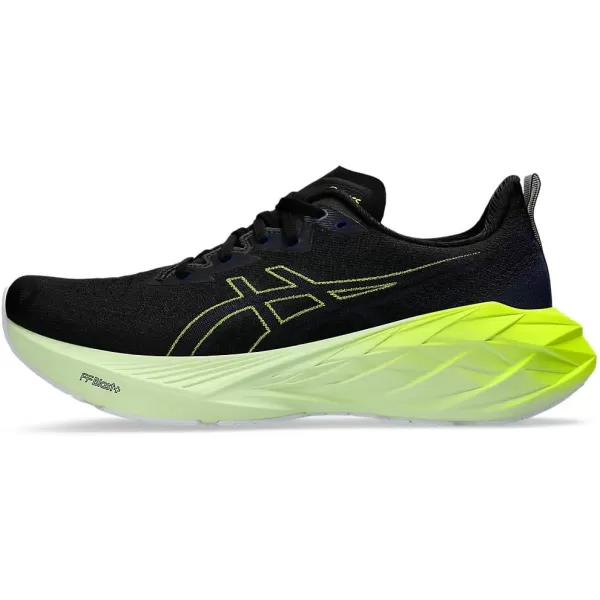 imageASICS Mens NOVABLAST 4 Running ShoeBlackBlue Expanse