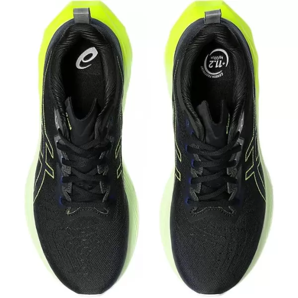 imageASICS Mens NOVABLAST 4 Running ShoeBlackBlue Expanse
