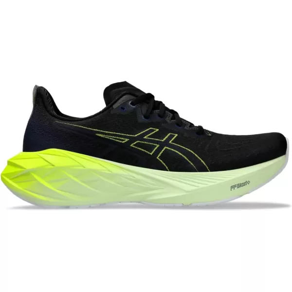 imageASICS Mens NOVABLAST 4 Running ShoeBlackBlue Expanse