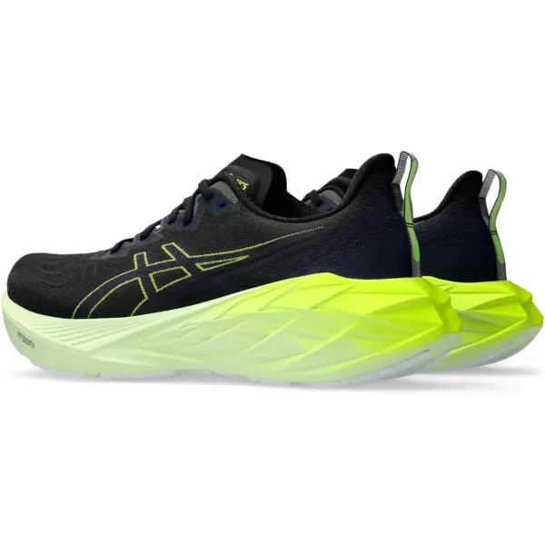 imageASICS Mens NOVABLAST 4 Running ShoeBlackBlue Expanse