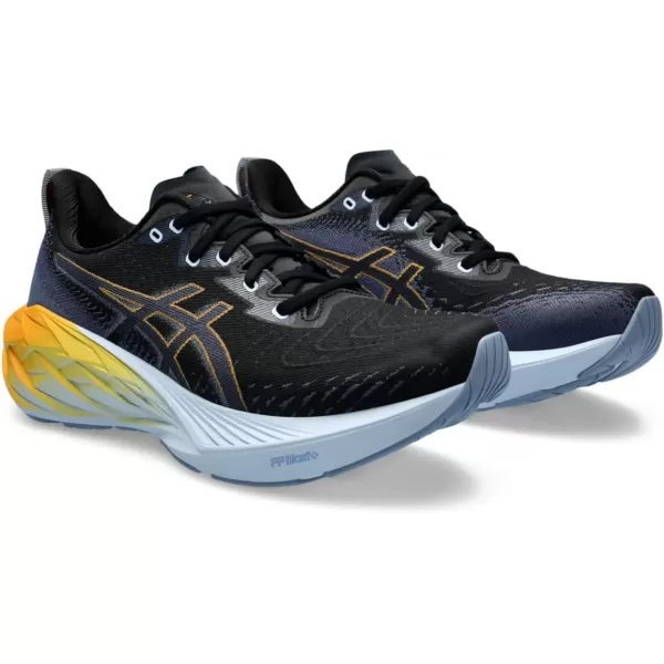 imageASICS Mens NOVABLAST 4 Running ShoeBlackThunder Blue