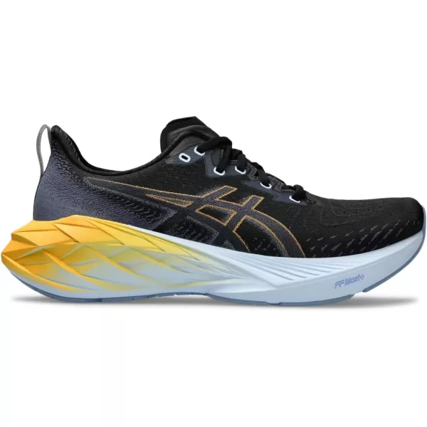 imageASICS Mens NOVABLAST 4 Running ShoeBlackThunder Blue
