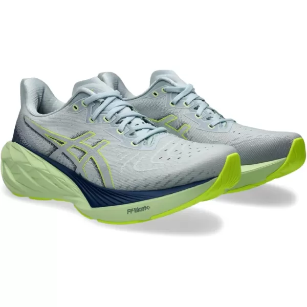 imageASICS Mens NOVABLAST 4 Running ShoeCool GreyBlue Expanse