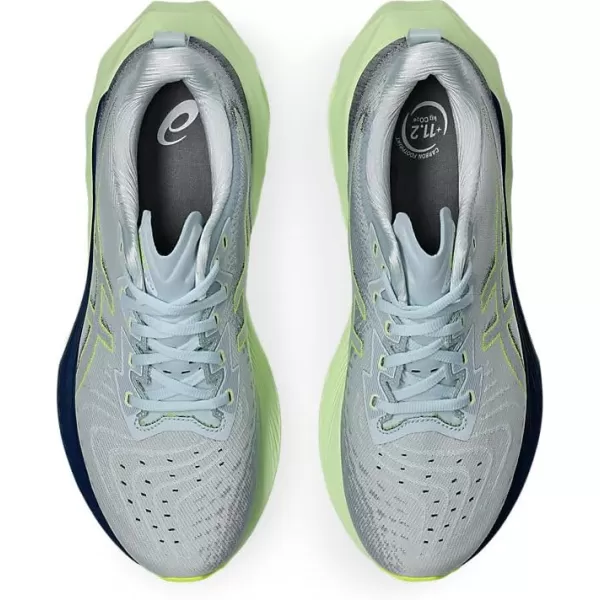 imageASICS Mens NOVABLAST 4 Running ShoeCool GreyBlue Expanse