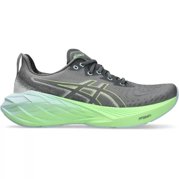 imageASICS Mens NOVABLAST 4 Running ShoeSteel GreyElectric Lime