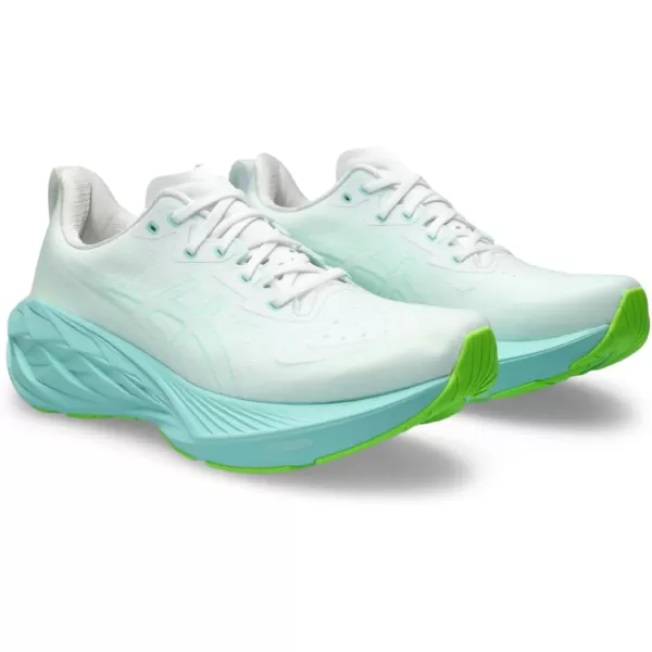 imageASICS Mens NOVABLAST 4 Running ShoeWhiteIlluminate Mint