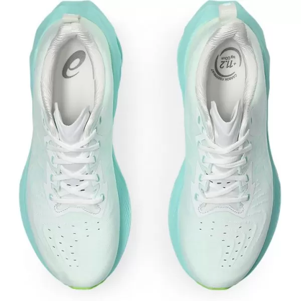 imageASICS Mens NOVABLAST 4 Running ShoeWhiteIlluminate Mint