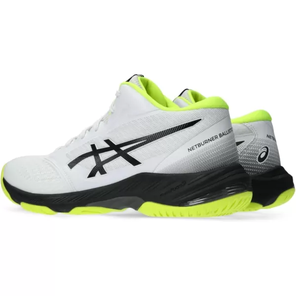 imageASICS Mens Netburner Ballistic FlyteFoam Mid Top 3 Volleyball ShoesWhiteGunmetal