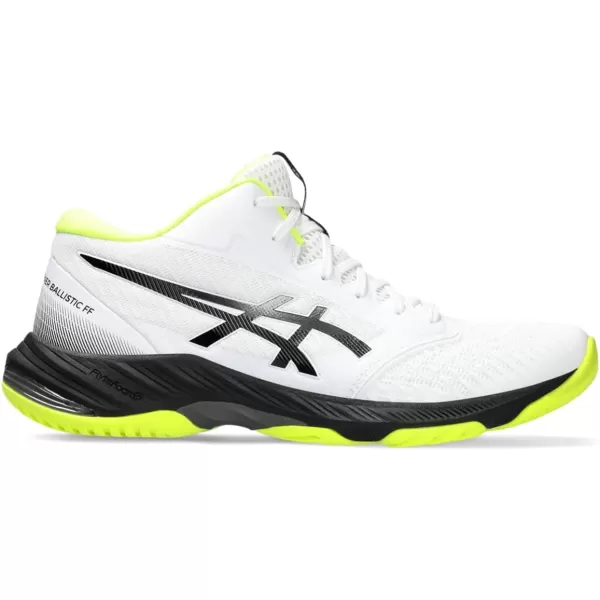 imageASICS Mens Netburner Ballistic FlyteFoam Mid Top 3 Volleyball ShoesWhiteGunmetal