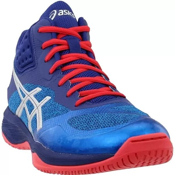 imageASICS Mens Netburner Ballistic FlyteFoam Mid Top Volleyball ShoesRace BlueSilver
