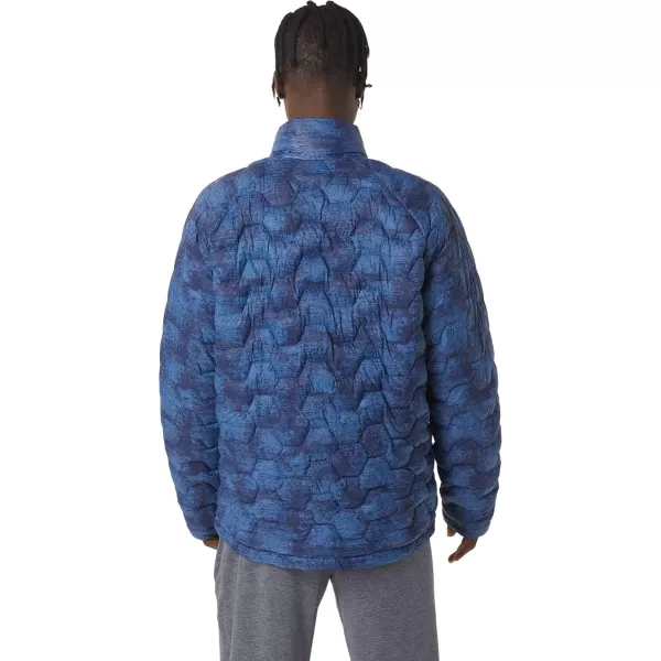 imageASICS Mens PERFORMANCE INSULATED JACKET ApparelTie Dye Blue Print