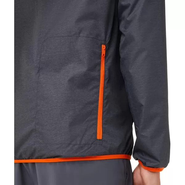 imageASICS Mens Packable Jacket Running ApparelCarrier Grey HeatherMarigold