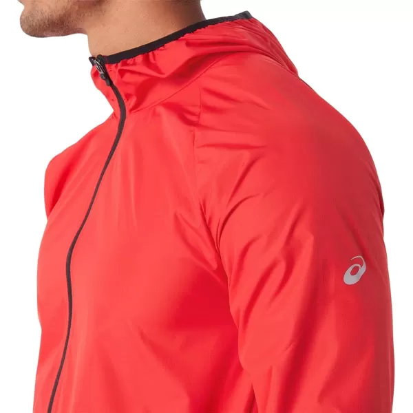 imageASICS Mens Packable Jacket Running ApparelElectric RedBlack