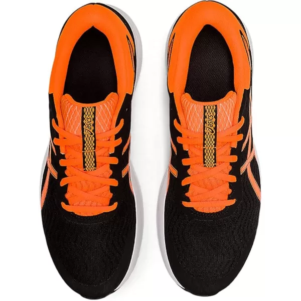 imageASICS Mens Patriot 12 Running ShoesBlackShocking Orange